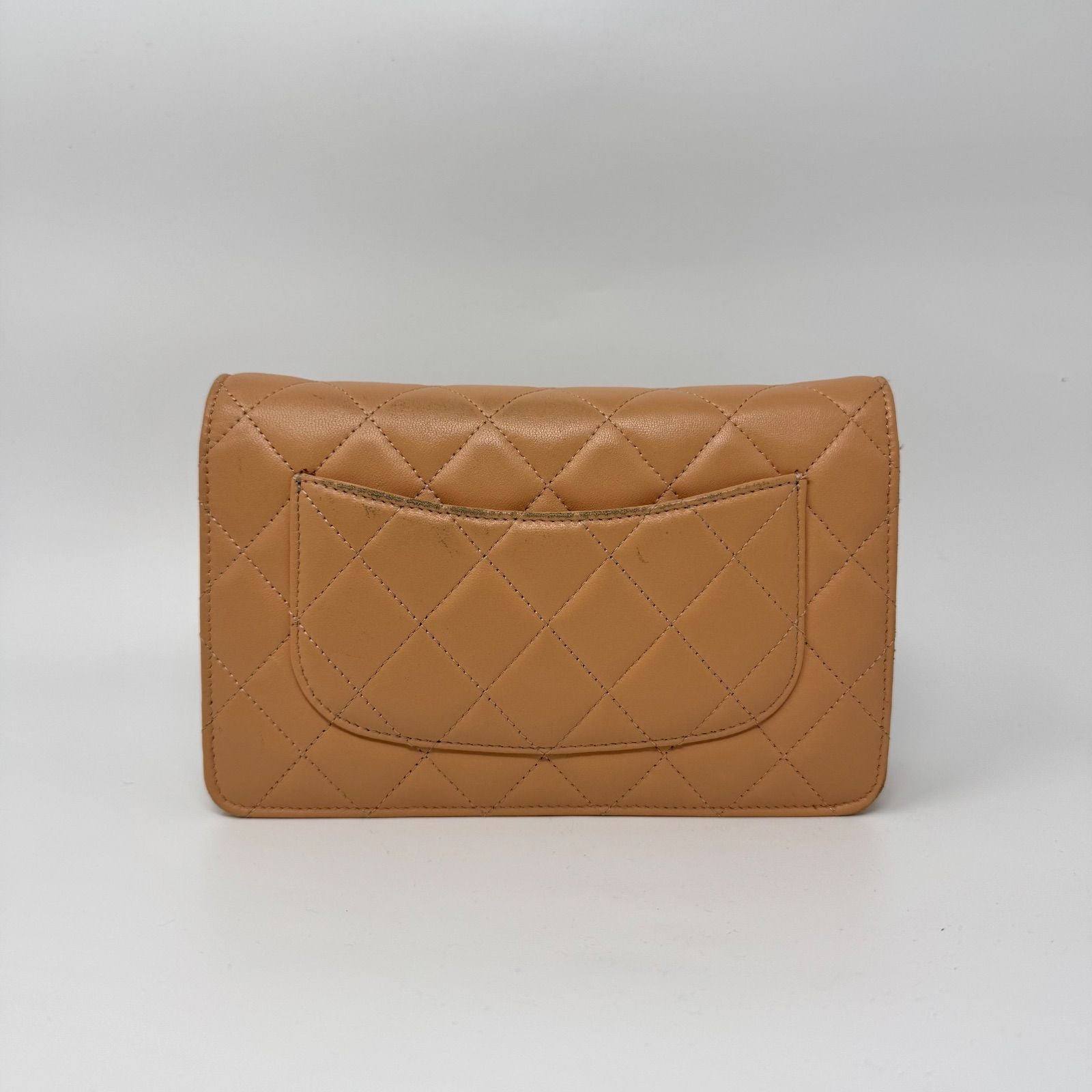 Chanel Large Shoulder Bag Lambskin Quilted CC Logo Gold Chain with Shield — view 2