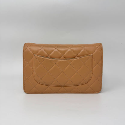 Chanel Large Shoulder Bag Lambskin Quilted CC Logo Gold Chain with Shield — view 2
