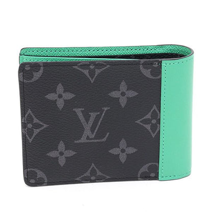 Louis Vuitton Portefeuille Calf Monogram Eclipse Bamboo Green Bifold Wallet