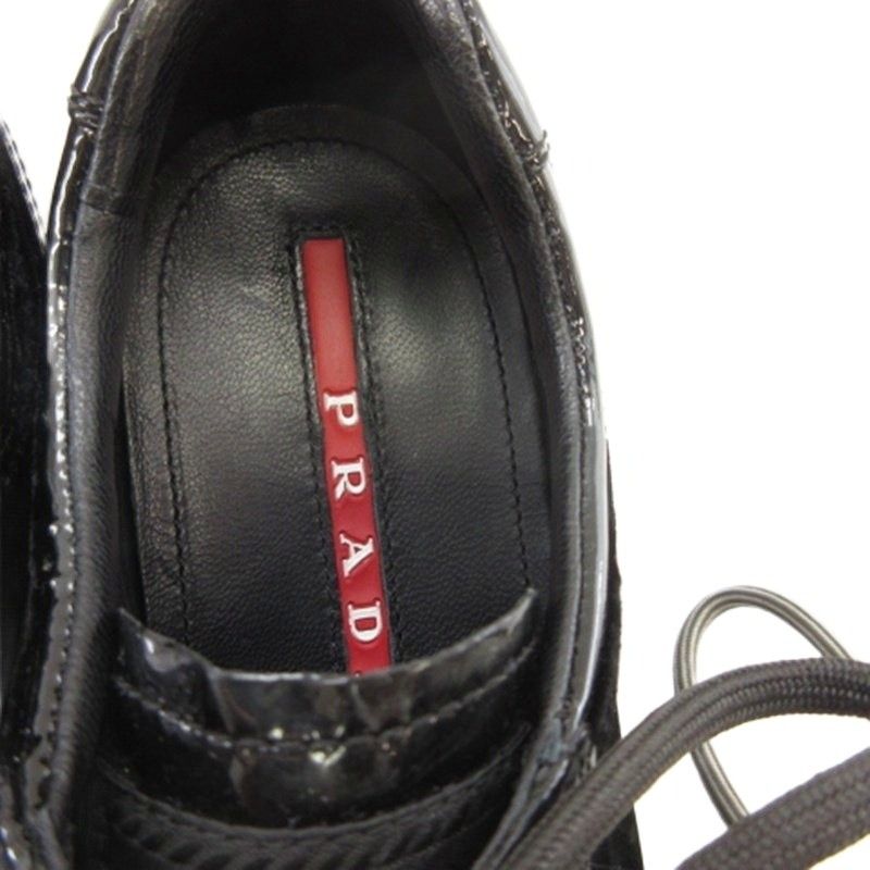 Prada Sports Sport Logo Velour Shoes Sneakers Black 35.5