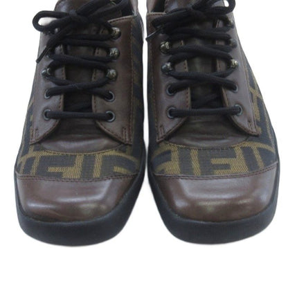 Fendi Zucca Pattern Sneakers Brown 36