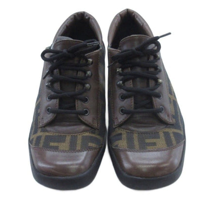 Fendi Zucca Pattern Sneakers Brown 36