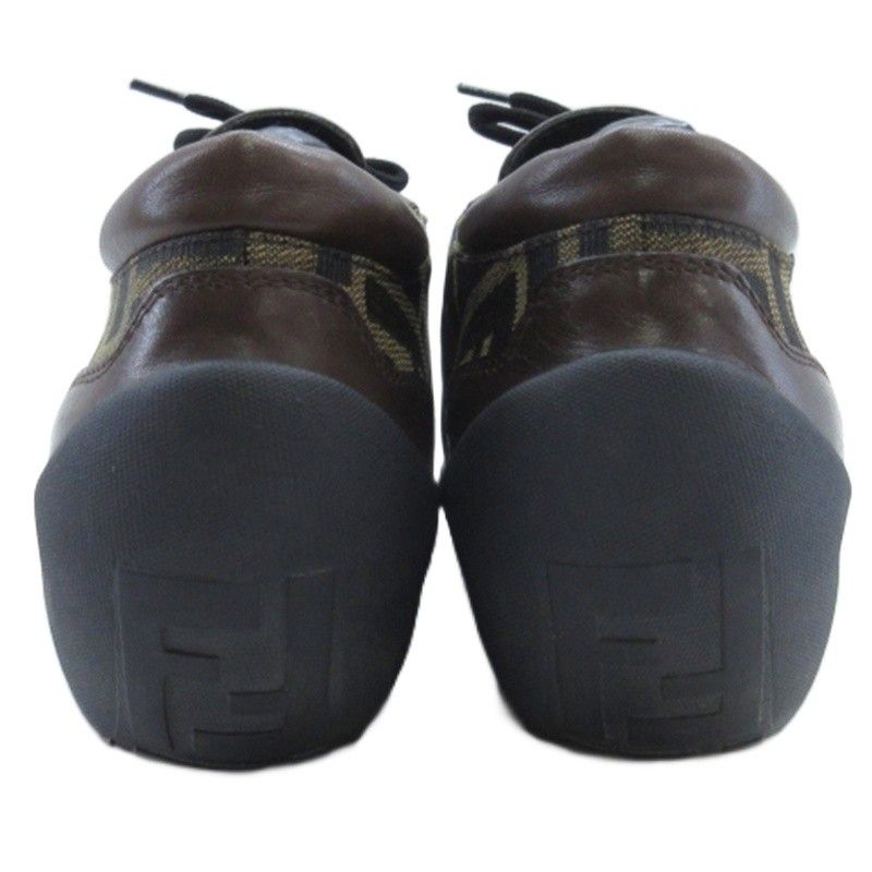 Fendi Zucca Pattern Sneakers Brown 36