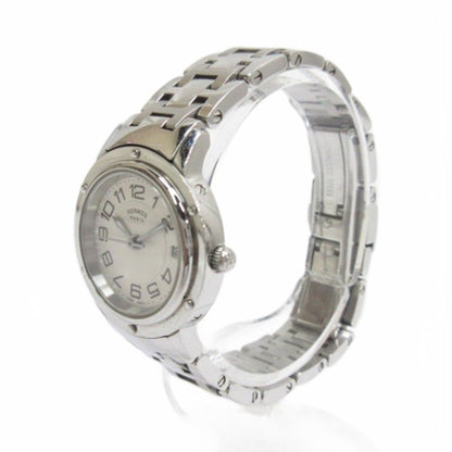 Hermes Clipper Watch Quartz White Dial