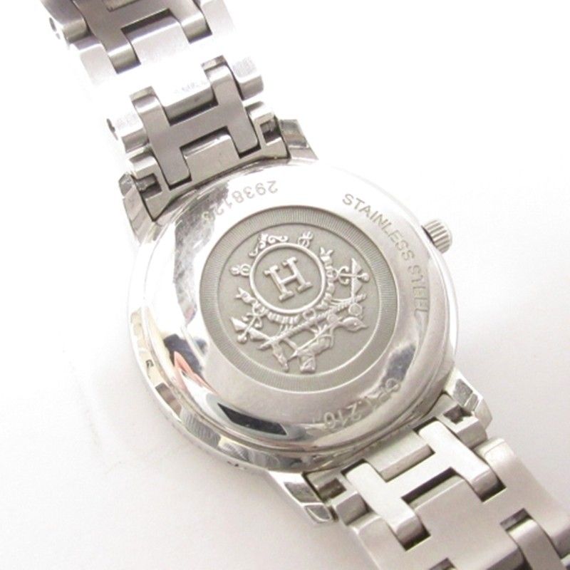 Hermes Clipper Watch Quartz White Dial