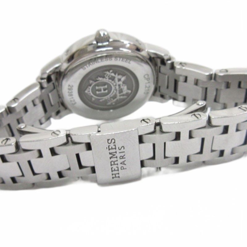 Hermes Clipper Watch Quartz White Dial