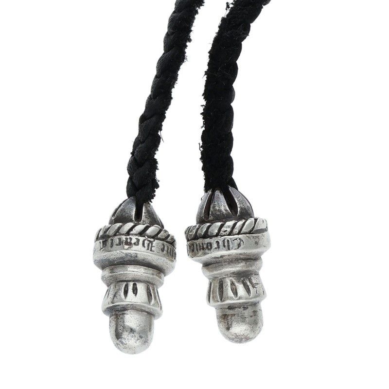 Chrome Hearts CH Crs Sml BC Small CH Cross Boro Chip Silver Necklace