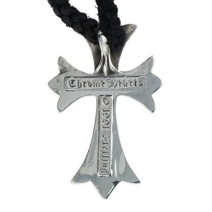 Chrome Hearts CH Crs Sml BC Small CH Cross Boro Chip Silver Necklace