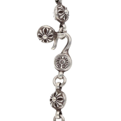 Chrome Hearts 1 Crsbl Chn Sml CH Crs Cross Ball Chain Small CH Silver Necklace