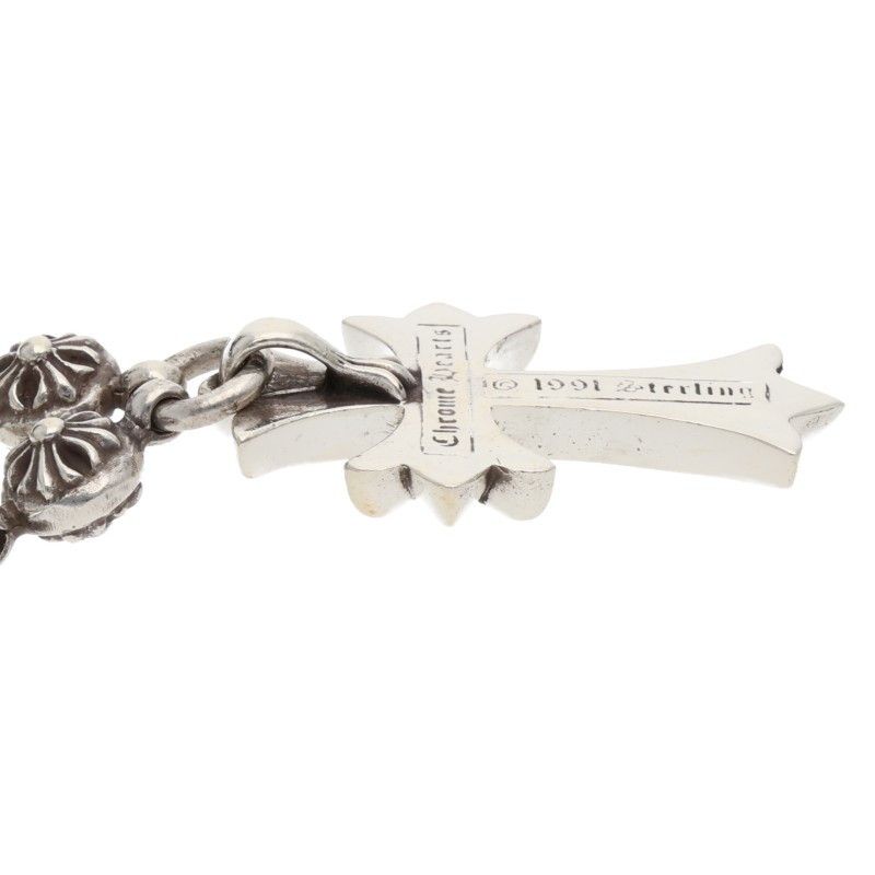Chrome Hearts 1 Crsbl Chn Sml CH Crs Cross Ball Chain Small CH Silver Necklace