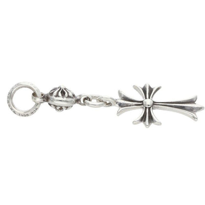 Chrome Hearts Tny CH Crs 1 Ball Tiny Ch Cross Charm Silver Necklace Top