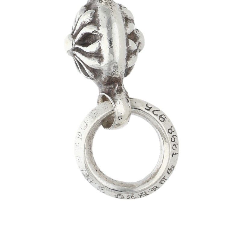 Chrome Hearts Tny CH Crs 1 Ball Tiny Ch Cross Charm Silver Necklace Top