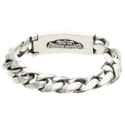 Chrome Hearts ID Floral Crs Cross ID Classic Silver Bracelet