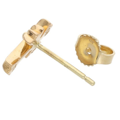 Chrome Hearts 22k CH Crss 2 Fat CH Cross Fat Stud Gold Earrings