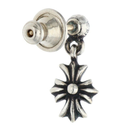 Chrome Hearts Tny CH Pls 1 Tiny Ech Plus Drop Silver Earrings