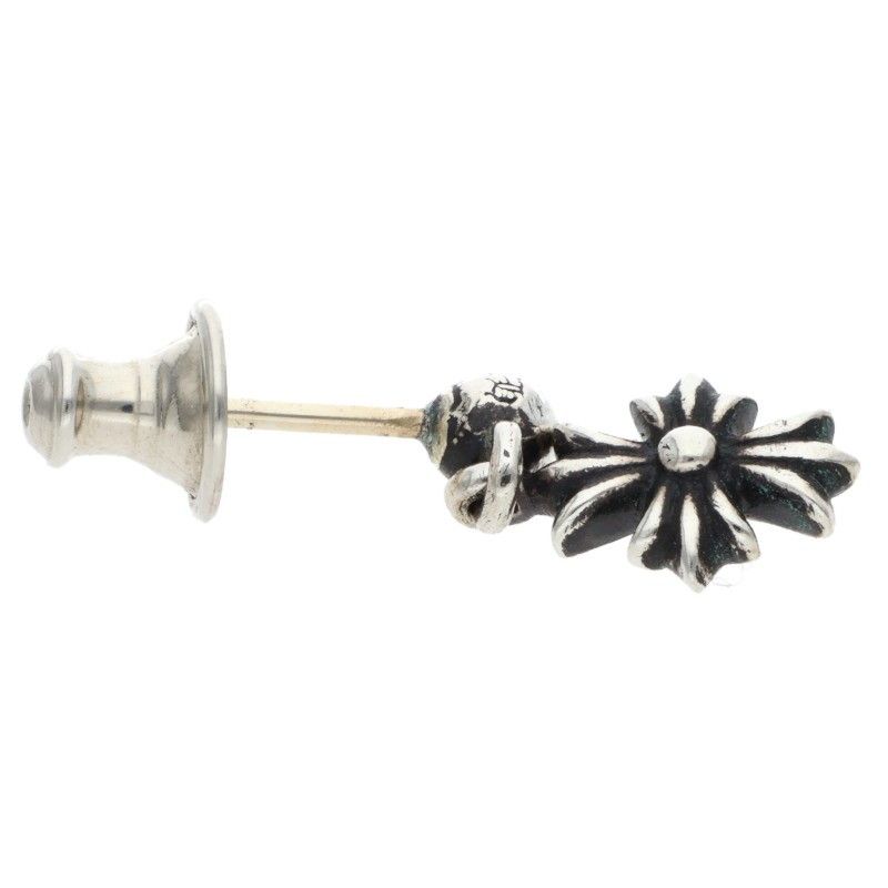 Chrome Hearts Tny CH Pls 1 Tiny Ech Plus Drop Silver Earrings
