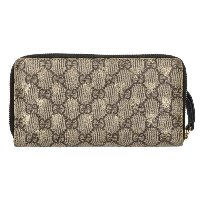 Gucci GG Split Mu Bee Round Fastener Wallet
