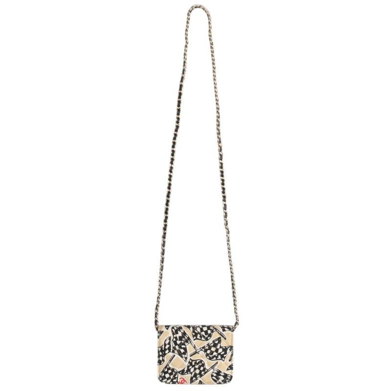 Chanel Checkered Flag CC Logo Mini Chain Shoulder Bag