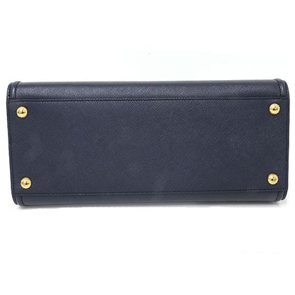 Prada Sapphia Leather Handbag Strap Navy Baltico