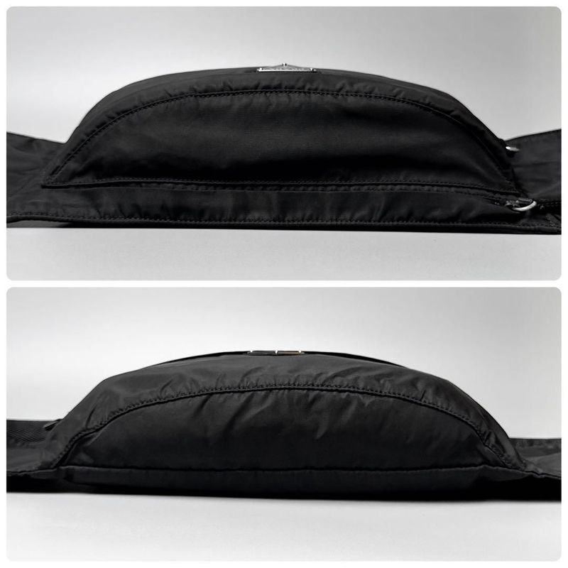 Prada Triangle Logo Belt Bag Nylon Black