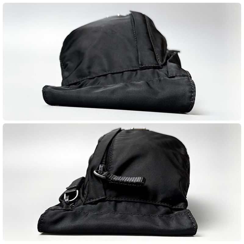 Prada Triangle Logo Belt Bag Nylon Black