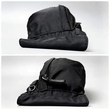 Prada Triangle Logo Belt Bag Nylon Black