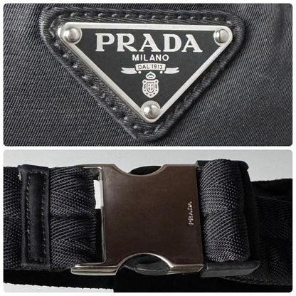 Prada Triangle Logo Belt Bag Nylon Black