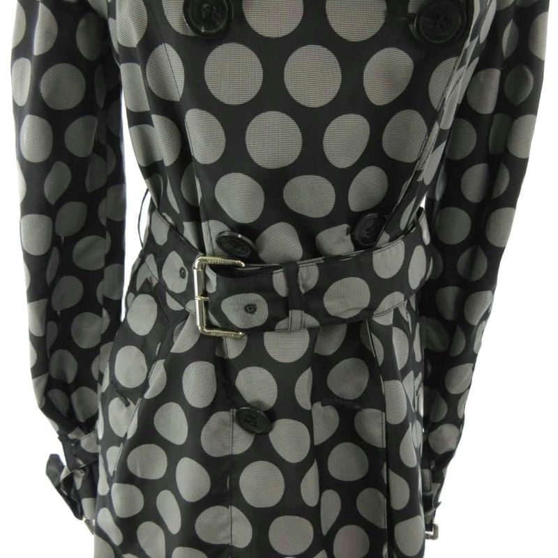 Moncler 365 Comme Des Garcons Nylon Trench Coat Dot Pattern Belt Mid Length 0