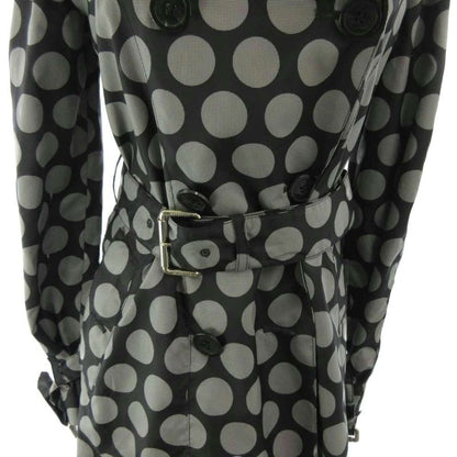 Moncler 365 Comme Des Garcons Nylon Trench Coat Dot Pattern Belt Mid Length 0