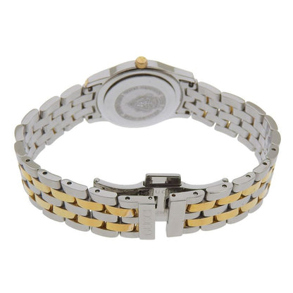 Gucci Stainless Steel Gold Plated Quartz Analog Display White Dial Watch