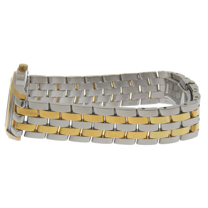 Gucci Stainless Steel Gold Plated Quartz Analog Display White Dial Watch
