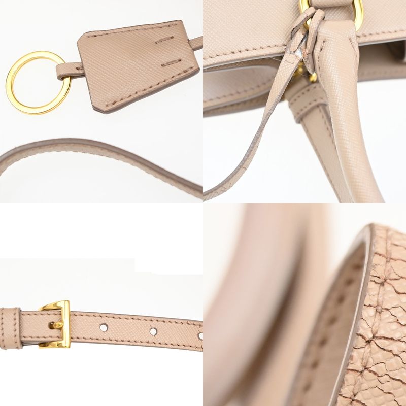 Prada Galleria Saffiano Shoulder Handbag 2-Way Pink Leather