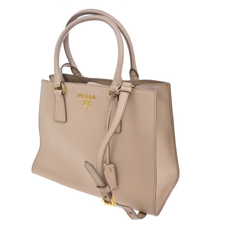 Prada Galleria Saffiano Shoulder Handbag 2-Way Pink Leather