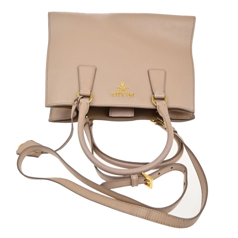 Prada Galleria Saffiano Shoulder Handbag 2-Way Pink Leather