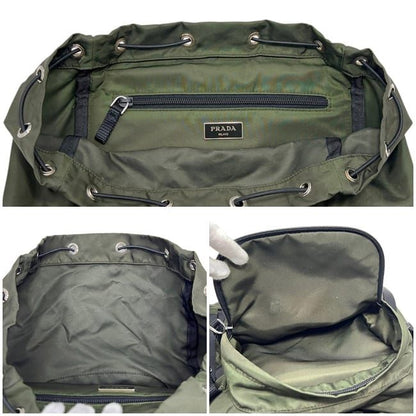 Prada Backpack Khaki Green Mimetico Tessuto