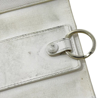 Chanel 4 Key Case White Quilted Leather Key Holder