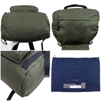 Prada Backpack Khaki Green Mimetico Tessuto