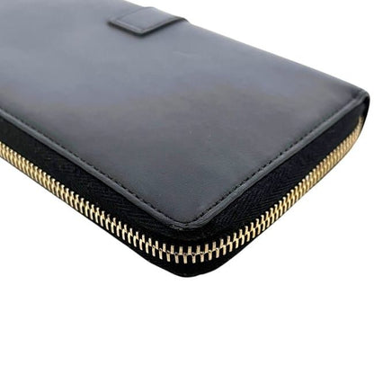 Saint Laurent Zip Around Wallet Black Cassandra Cfp