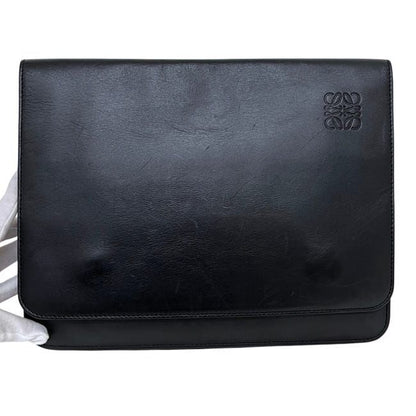 Loewe Shoulder Bag Gusset Flat Messenger Black