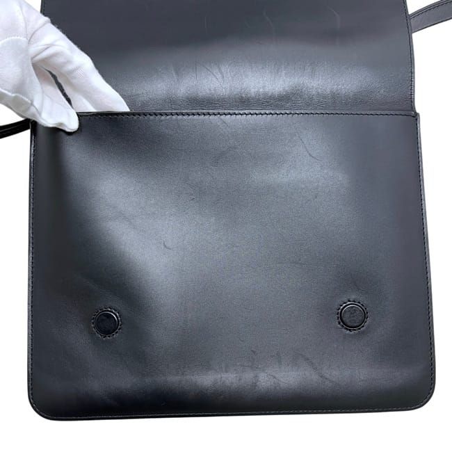 Loewe Shoulder Bag Gusset Flat Messenger Black
