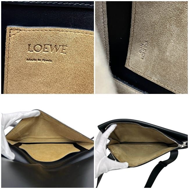 Loewe Shoulder Bag Gusset Flat Messenger Black