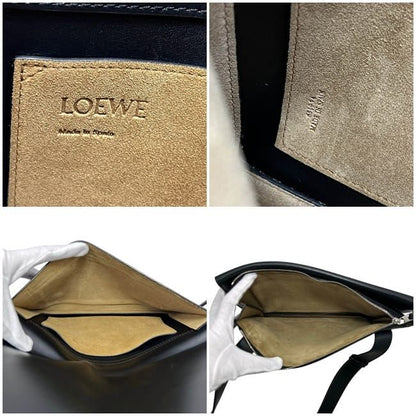 Loewe Shoulder Bag Gusset Flat Messenger Black