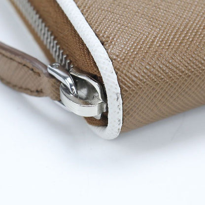 Prada Saffiano Leather Zip Around Wallet