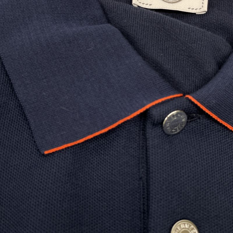 Hermes Navy Series Short Sleeve Polo