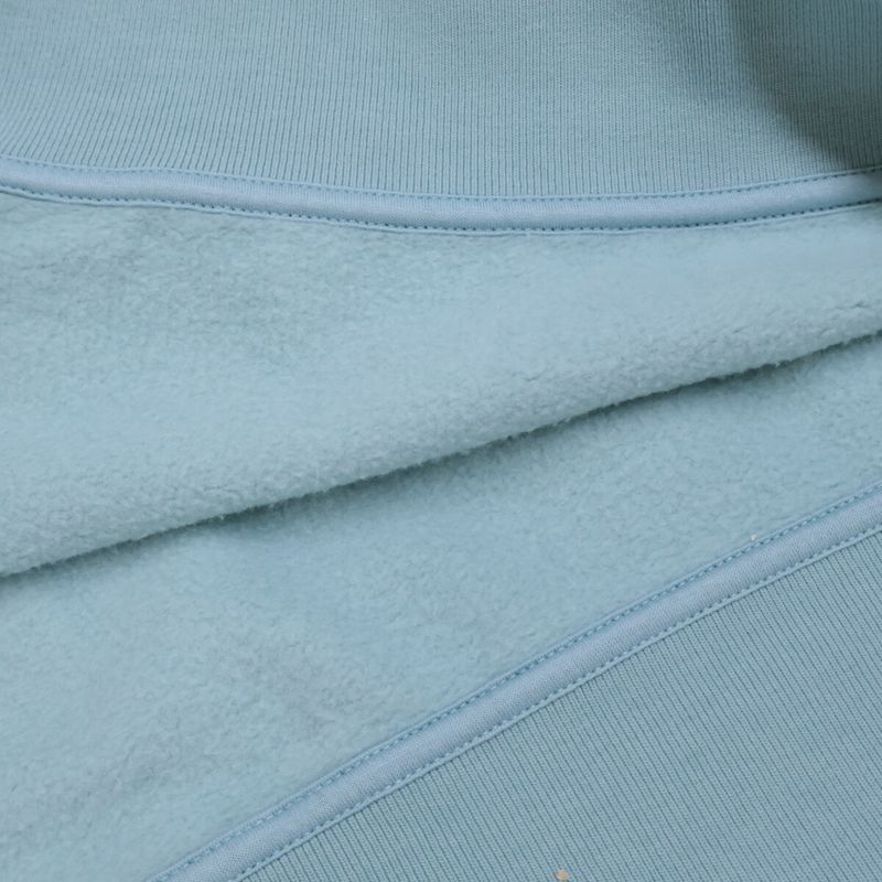 Hermes Light Blue Cotton Herringbone Piping Brushed Lining Neck Sweatshirt Pull