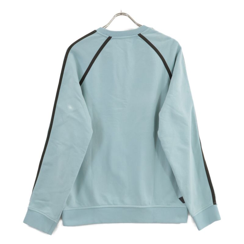 Hermes Light Blue Cotton Herringbone Piping Brushed Lining Neck Sweatshirt Pull