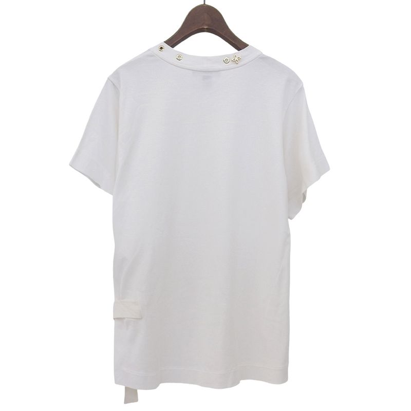 Louis Vuitton Side Strap Short Sleeve T-Shirt Cotton Top White