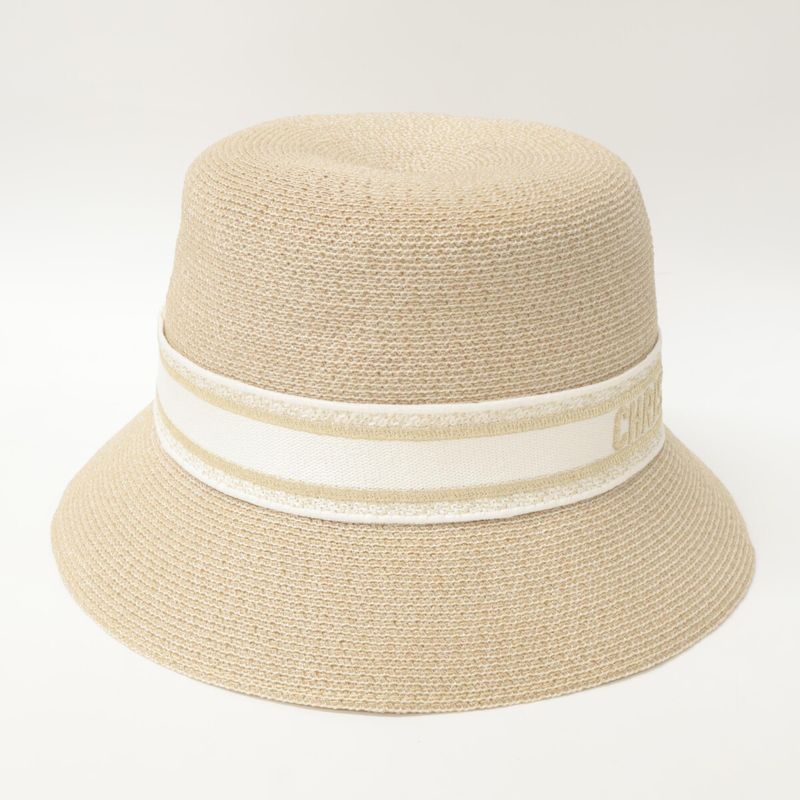 Dior Esort Resort Logo Tape Straw Hat 57