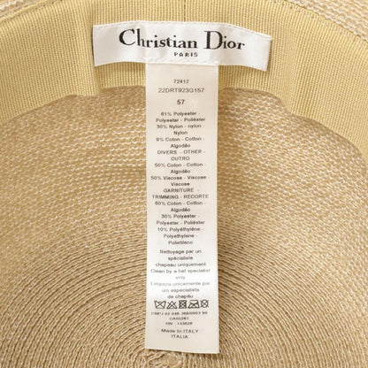Dior Esort Resort Logo Tape Straw Hat 57