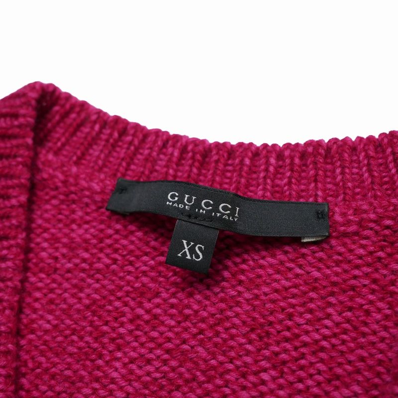 Gucci Sweater XS Cashmere Blend V-neck Knit Gglogo